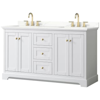 A thumbnail of the Wyndham Collection WCV232360D-QTZ-US3MXX White / Giotto Quartz Top / Brushed Gold Hardware