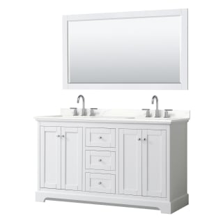 A thumbnail of the Wyndham Collection WCV232360D-QTZ-US3M58 White / Giotto Quartz Top / Polished Chrome Hardware