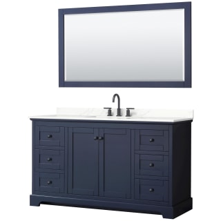 A thumbnail of the Wyndham Collection WCV232360S-QTZ-US3M58 Dark Blue / Giotto Quartz Top / Matte Black Hardware