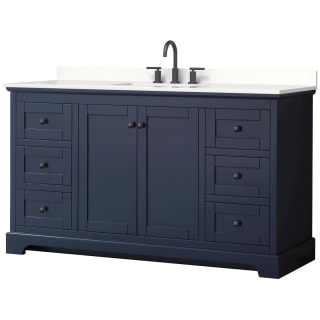 A thumbnail of the Wyndham Collection WCV232360S-QTZ-US3MXX Dark Blue / White Quartz Top / Matte Black Hardware