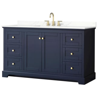 A thumbnail of the Wyndham Collection WCV232360S-QTZ-US3MXX Dark Blue / Giotto Quartz Top / Brushed Gold Hardware