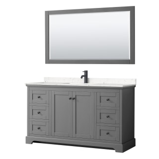A thumbnail of the Wyndham Collection WCV232360S-VCA-M58 Dark Gray / Carrara Cultured Marble Top / Matte Black Hardware