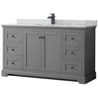 A thumbnail of the Wyndham Collection WCV232360SCMUNSMXX Dark Gray / White Carrara Marble Top / Matte Black Hardware