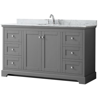 A thumbnail of the Wyndham Collection WCV232360SCMUNOMXX Dark Gray / White Carrara Marble Top / Polished Chrome Hardware