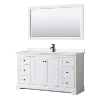 A thumbnail of the Wyndham Collection WCV232360S-VCA-M58 White / Carrara Cultured Marble Top / Matte Black Hardware
