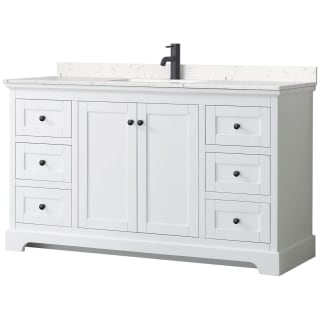 A thumbnail of the Wyndham Collection WCV232360S-VCA-MXX White / Carrara Cultured Marble Top / Matte Black Hardware