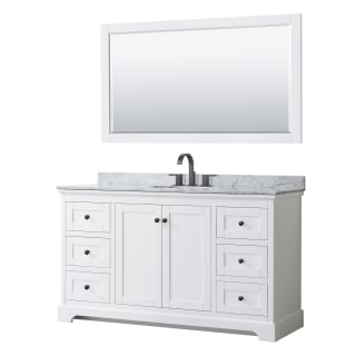 A thumbnail of the Wyndham Collection WCV232360SCMUNOM58 White / White Carrara Marble Top / Matte Black Hardware