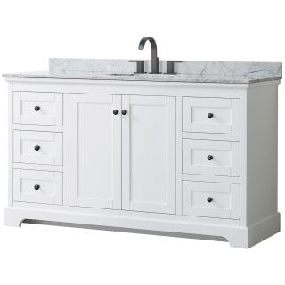 A thumbnail of the Wyndham Collection WCV232360SCMUNOMXX White / White Carrara Marble Top / Matte Black Hardware