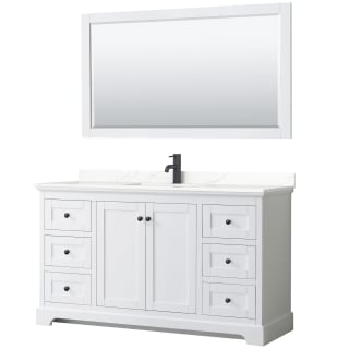 A thumbnail of the Wyndham Collection WCV232360S-QTZ-UNSM58 White / Giotto Quartz Top / Matte Black Hardware