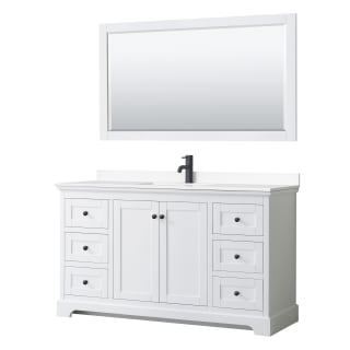 A thumbnail of the Wyndham Collection WCV232360S-VCA-M58 White / White Cultured Marble Top / Matte Black Hardware