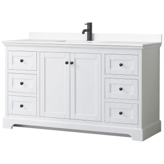 A thumbnail of the Wyndham Collection WCV232360S-VCA-MXX White / White Cultured Marble Top / Matte Black Hardware