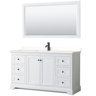 A thumbnail of the Wyndham Collection WCV232360S-QTZ-UNSM58 White / White Quartz Top / Matte Black Hardware