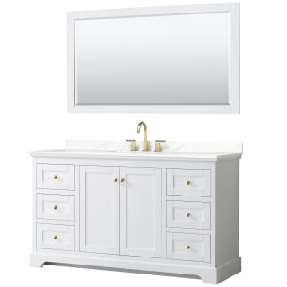 A thumbnail of the Wyndham Collection WCV232360S-QTZ-US3M58 White / Giotto Quartz Top / Brushed Gold Hardware