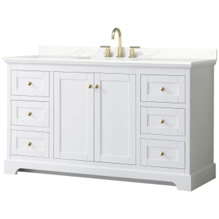 A thumbnail of the Wyndham Collection WCV232360S-QTZ-US3MXX White / Giotto Quartz Top / Brushed Gold Hardware