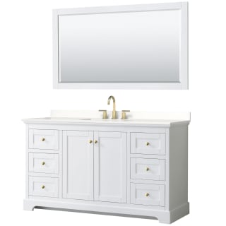 A thumbnail of the Wyndham Collection WCV232360S-QTZ-US3M58 White / White Quartz Top / Brushed Gold Hardware