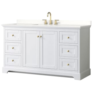 A thumbnail of the Wyndham Collection WCV232360S-QTZ-US3MXX White / White Quartz Top / Brushed Gold Hardware