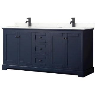 A thumbnail of the Wyndham Collection WCV232372D-QTZ-UNSMXX Dark Blue / Giotto Quartz Top / Matte Black Hardware