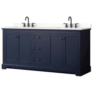 A thumbnail of the Wyndham Collection WCV232372D-QTZ-US3MXX Dark Blue / White Quartz Top / Matte Black Hardware