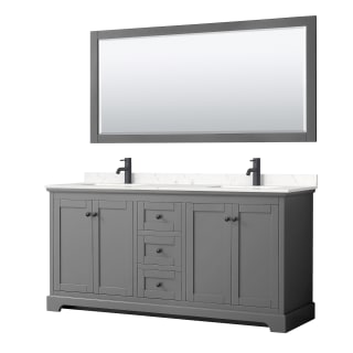 A thumbnail of the Wyndham Collection WCV232372D-VCA-M70 Dark Gray / Carrara Cultured Marble Top / Matte Black Hardware