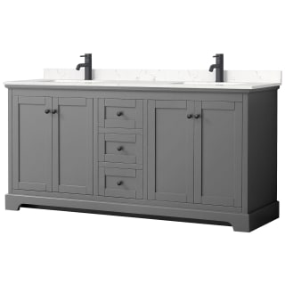 A thumbnail of the Wyndham Collection WCV232372D-VCA-MXX Dark Gray / Carrara Cultured Marble Top / Matte Black Hardware