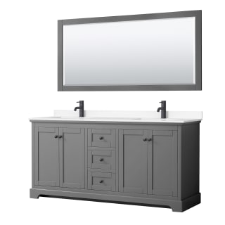 A thumbnail of the Wyndham Collection WCV232372D-VCA-M70 Dark Gray / White Cultured Marble Top / Matte Black Hardware