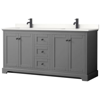 A thumbnail of the Wyndham Collection WCV232372D-QTZ-UNSMXX Dark Gray / White Quartz Top / Matte Black Hardware