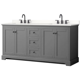 A thumbnail of the Wyndham Collection WCV232372D-QTZ-US3MXX Dark Gray / White Quartz Top / Matte Black Hardware