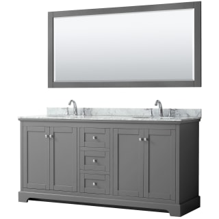 A thumbnail of the Wyndham Collection WCV232372DCMUNOM70 Dark Gray / White Carrara Marble Top / Polished Chrome Hardware