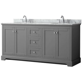 A thumbnail of the Wyndham Collection WCV232372DCMUNOMXX Dark Gray / White Carrara Marble Top / Polished Chrome Hardware