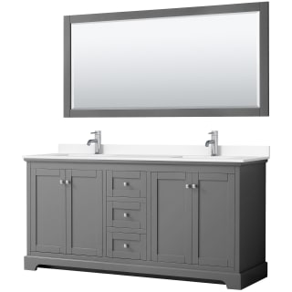 A thumbnail of the Wyndham Collection WCV232372D-VCA-M70 Dark Gray / White Cultured Marble Top / Polished Chrome Hardware