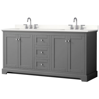 A thumbnail of the Wyndham Collection WCV232372D-QTZ-US3MXX Dark Gray / White Quartz Top / Polished Chrome Hardware