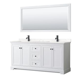A thumbnail of the Wyndham Collection WCV232372D-VCA-M70 White / Carrara Cultured Marble Top / Matte Black Hardware