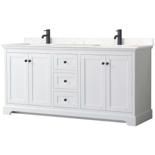 A thumbnail of the Wyndham Collection WCV232372D-VCA-MXX White / Carrara Cultured Marble Top / Matte Black Hardware