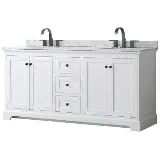 A thumbnail of the Wyndham Collection WCV232372DCMUNOMXX White / White Carrara Marble Top / Matte Black Hardware