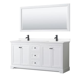 A thumbnail of the Wyndham Collection WCV232372D-VCA-M70 White / White Cultured Marble Top / Matte Black Hardware