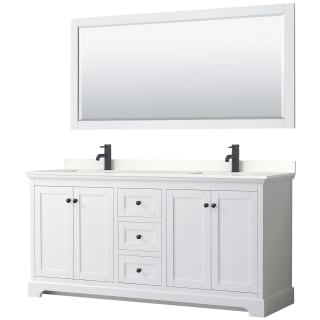 A thumbnail of the Wyndham Collection WCV232372D-QTZ-UNSM70 White / White Quartz Top / Matte Black Hardware