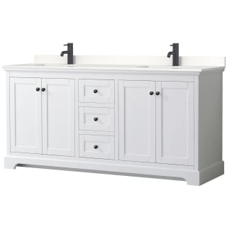 A thumbnail of the Wyndham Collection WCV232372D-QTZ-UNSMXX White / White Quartz Top / Matte Black Hardware