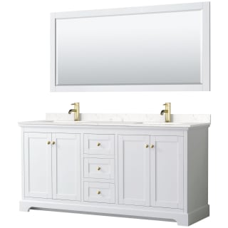 A thumbnail of the Wyndham Collection WCV232372D-VCA-M70 White / Carrara Cultured Marble Top / Brushed Gold Hardware