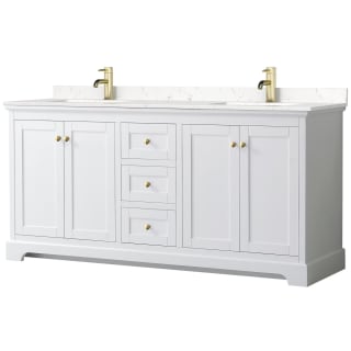 A thumbnail of the Wyndham Collection WCV232372D-VCA-MXX White / Carrara Cultured Marble Top / Brushed Gold Hardware