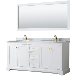 A thumbnail of the Wyndham Collection WCV232372DCMUNOM70 White / White Carrara Marble Top / Brushed Gold Hardware