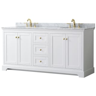 A thumbnail of the Wyndham Collection WCV232372DCMUNOMXX White / White Carrara Marble Top / Brushed Gold Hardware