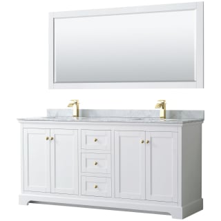 A thumbnail of the Wyndham Collection WCV232372DCMUNSM70 White / White Carrara Marble Top / Brushed Gold Hardware