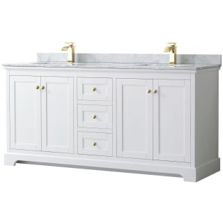 A thumbnail of the Wyndham Collection WCV232372DCMUNSMXX White / White Carrara Marble Top / Brushed Gold Hardware