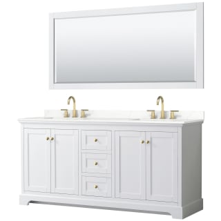 A thumbnail of the Wyndham Collection WCV232372D-QTZ-US3M70 White / Giotto Quartz Top / Brushed Gold Hardware