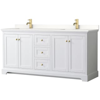 A thumbnail of the Wyndham Collection WCV232372D-QTZ-UNSMXX White / White Quartz Top / Brushed Gold Hardware