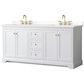 A thumbnail of the Wyndham Collection WCV232372D-QTZ-US3MXX White / White Quartz Top / Brushed Gold Hardware