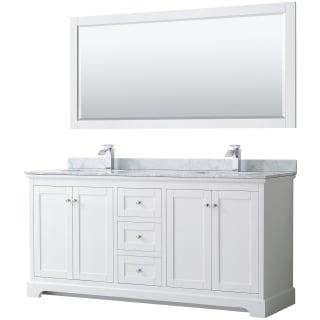 A thumbnail of the Wyndham Collection WCV232372DCMUNSM70 White / White Carrara Marble Top / Polished Chrome Hardware
