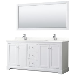 A thumbnail of the Wyndham Collection WCV232372D-QTZ-UNSM70 White / Giotto Quartz Top / Polished Chrome Hardware