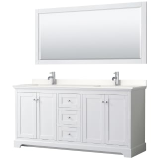 A thumbnail of the Wyndham Collection WCV232372D-QTZ-UNSM70 White / White Quartz Top / Polished Chrome Hardware