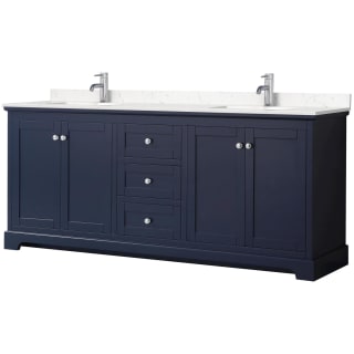 A thumbnail of the Wyndham Collection WCV232380D-VCA-MXX Dark Blue / Carrara Cultured Marble Top / Polished Chrome Hardware